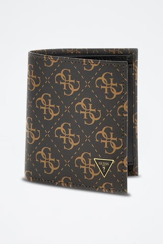 Portefeuille en cuir Milano - Marron foncé - Guess