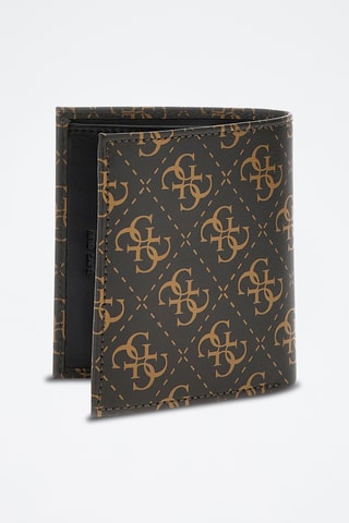 Portefeuille en cuir Milano - Marron foncé - Guess