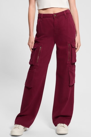 Pantalon cargo taille haute Kori - Bordeaux - Guess