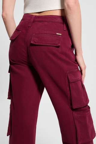 Pantalon cargo taille haute Kori - Bordeaux - Guess