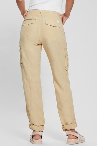 Pantalon cargo en lin Nessi - Beige - Guess
