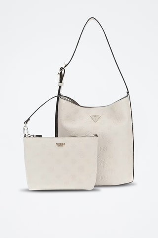 Sac porté épaule et pochette Cresidia II - Blanc - Guess