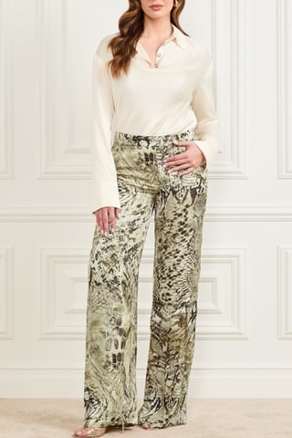 Pantalon straight taille haute Giselle - Vert - Guess By Marciano