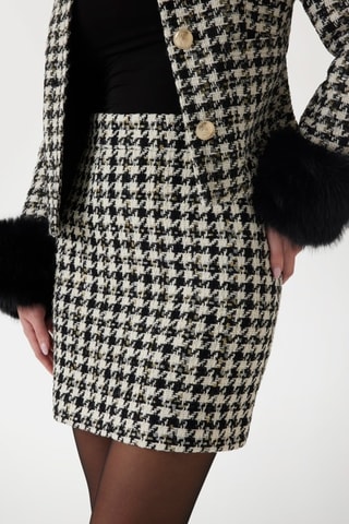 Jupe fourreau en tweed taille haute Secret - Noir - Guess By Marciano