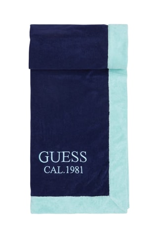Serviette de plage - Bleu nuit et turquoise - Guess