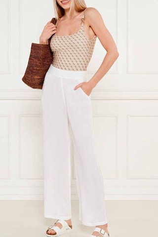 Pantalon palazzo Noemi - Blanc - Guess