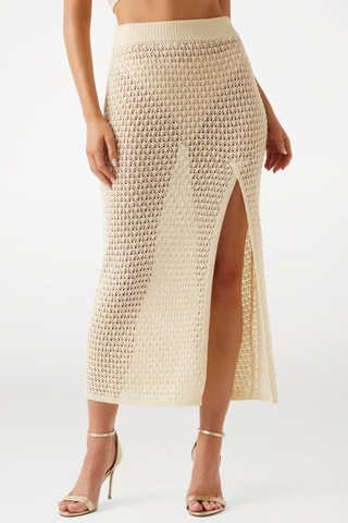 Jupe longue taille haute - Blanc - Guess