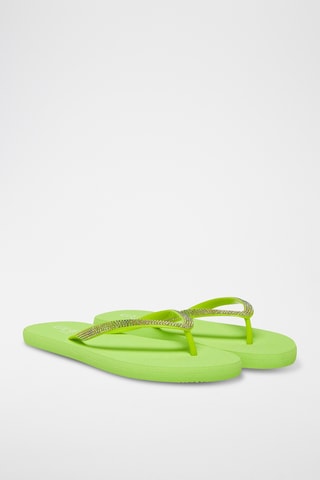 Tongs - Vert clair et argenté - Guess