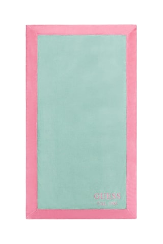 Serviette de plage - Vert d’eau et rose poudré - Guess