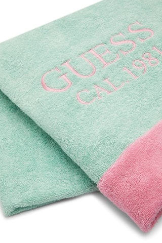 Serviette de plage - Vert d’eau et rose poudré - Guess