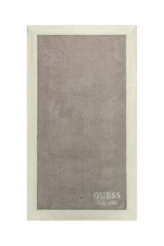 Serviette de plage - Gris foncé et écru - 180 x 100 cm - Guess