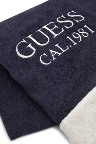 Serviette de plage - Bleu nuit et blanc - 180 x 100 cm - Guess