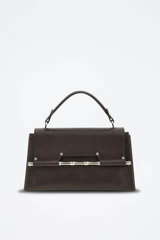 Sac à main en cuir Iris - Marron foncé - Guess