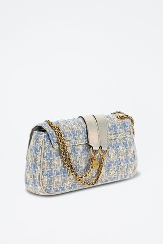 Sac bandoulière en tweed Giully - Ciel - Guess