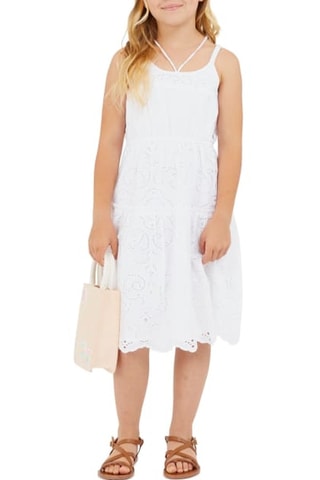 Robe en broderie anglaise Sangallo - Blanc - Guess