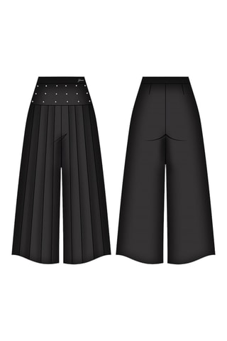 Jupe-culotte plissée - Noir - Guess