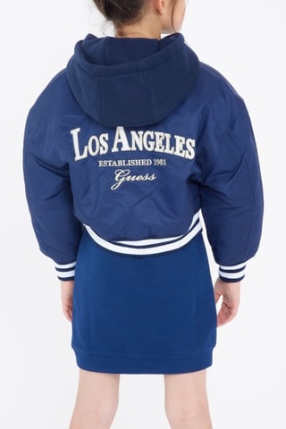 Bomber à capuche - Bleu marine - Guess