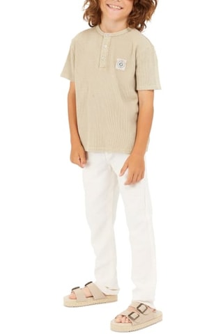 Pantalon en lin - Ecru - Guess