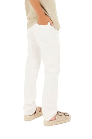 Pantalon en lin - Ecru - Guess