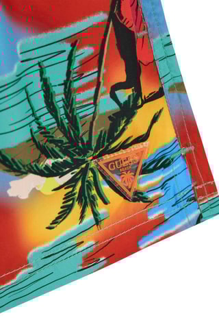 Short de bain Mini Me - Turquoise et rouge - Guess