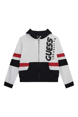 Sweat à capuche - Noir et blanc - Guess