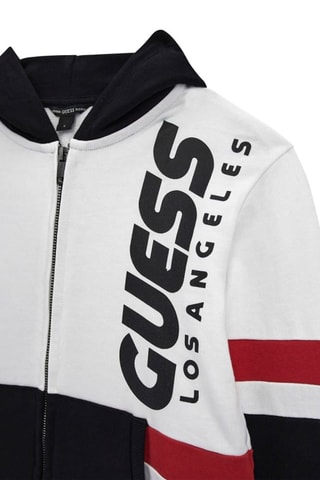 Sweat à capuche - Noir et blanc - Guess