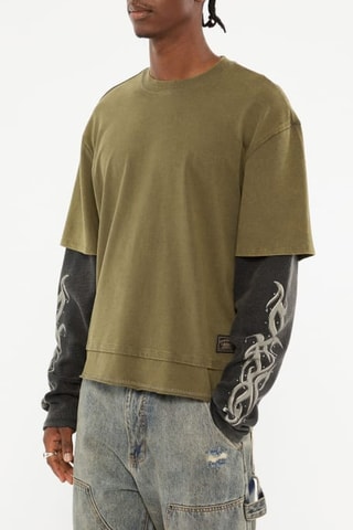 T-shirt - Vert olive - Guess