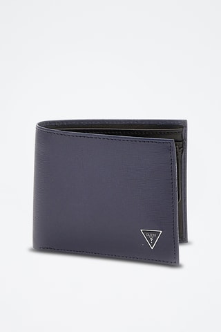 Portefeuille en cuir Milano - Bleu marine - Guess