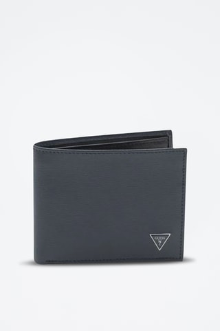 Portefeuille en cuir Milano - Bleu nuit - Guess