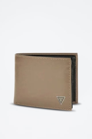 Portefeuille en cuir Milano - Beige - Guess