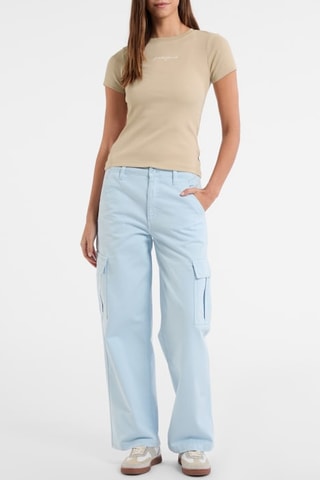 Pantalon cargo taille haute - Ciel - Guess