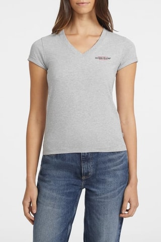 T-shirt slim Mini Americ - Gris chiné - Guess