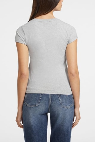 T-shirt slim Mini Americ - Gris chiné - Guess