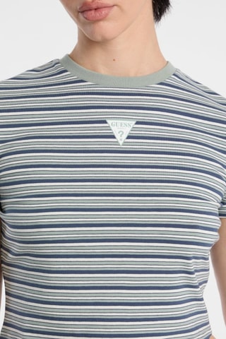 T-shirt cropped - Vert-gris - Guess