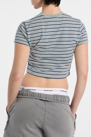 T-shirt cropped - Vert-gris - Guess