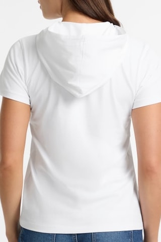 T-shirt à capuche - Blanc - Guess