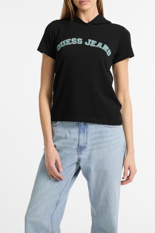 T-shirt à capuche - Noir - Guess