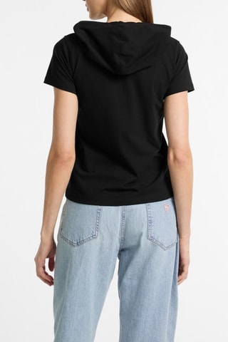 T-shirt à capuche - Noir - Guess