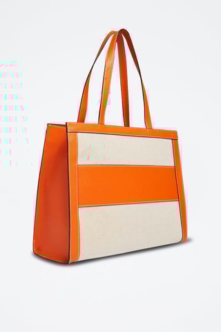 Cabas - Orange et beige