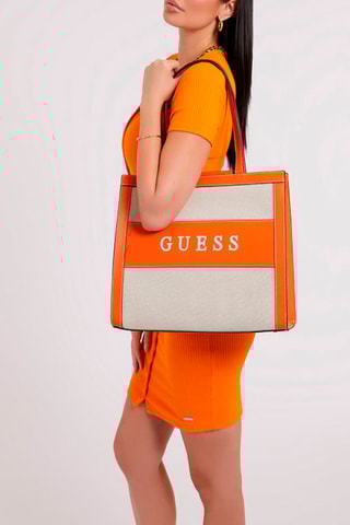 Cabas - Orange et beige