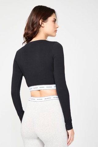 Crop top en coton biologique - Noir
