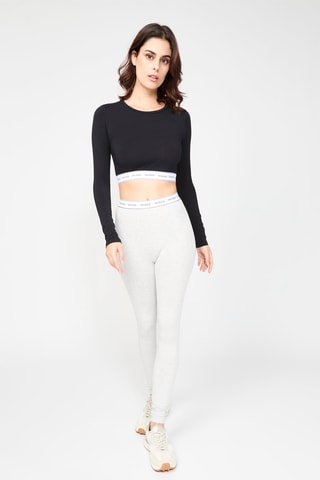 Crop top en coton biologique - Noir