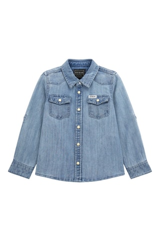 Chemise regular en jean - Bleu