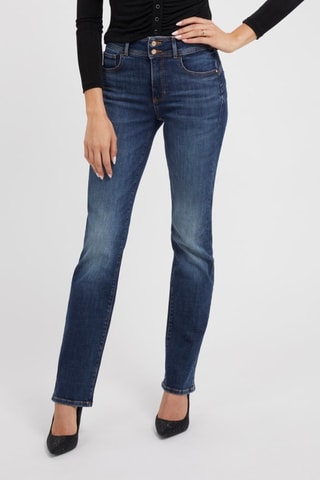 Jean straight taille haute Shape Up - Bleu marine