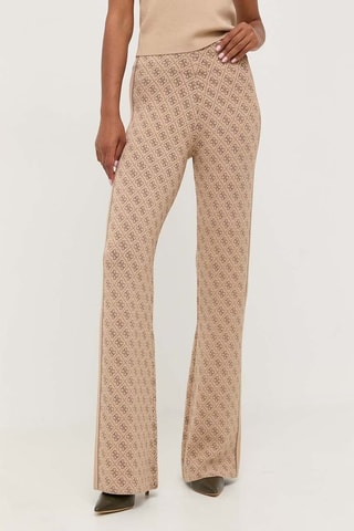 Pantalon regular taille haute Lise - Marron