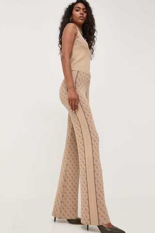 Pantalon regular taille haute Lise - Marron