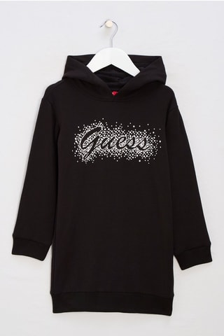 Robe chemise à capuche - Noir