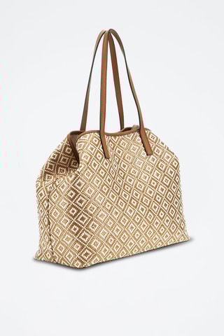 Cabas - Blanc et marron