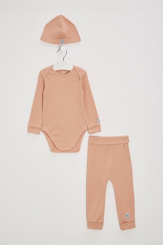 Ensembles 3 pièces en coton biologique - Corail