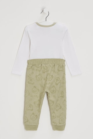 Ensemble 3 pièces en coton biologique - Kaki et blanc